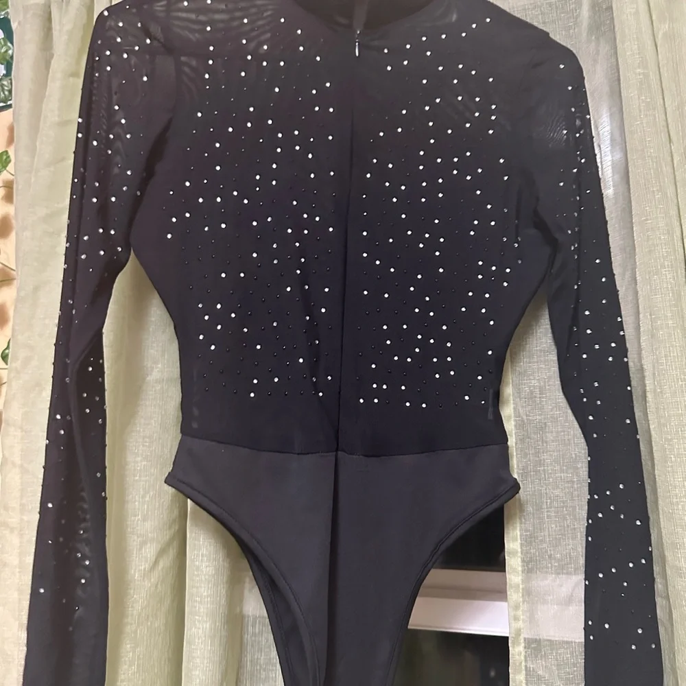 Mesh Rhinestone Bodysuit - Picture 2 of 2